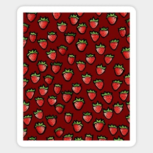 Strawberries Strawberry Cascade Magnet